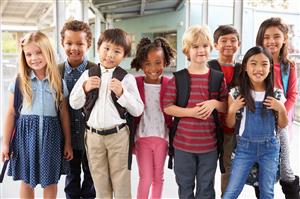 Midtown students in hallway 